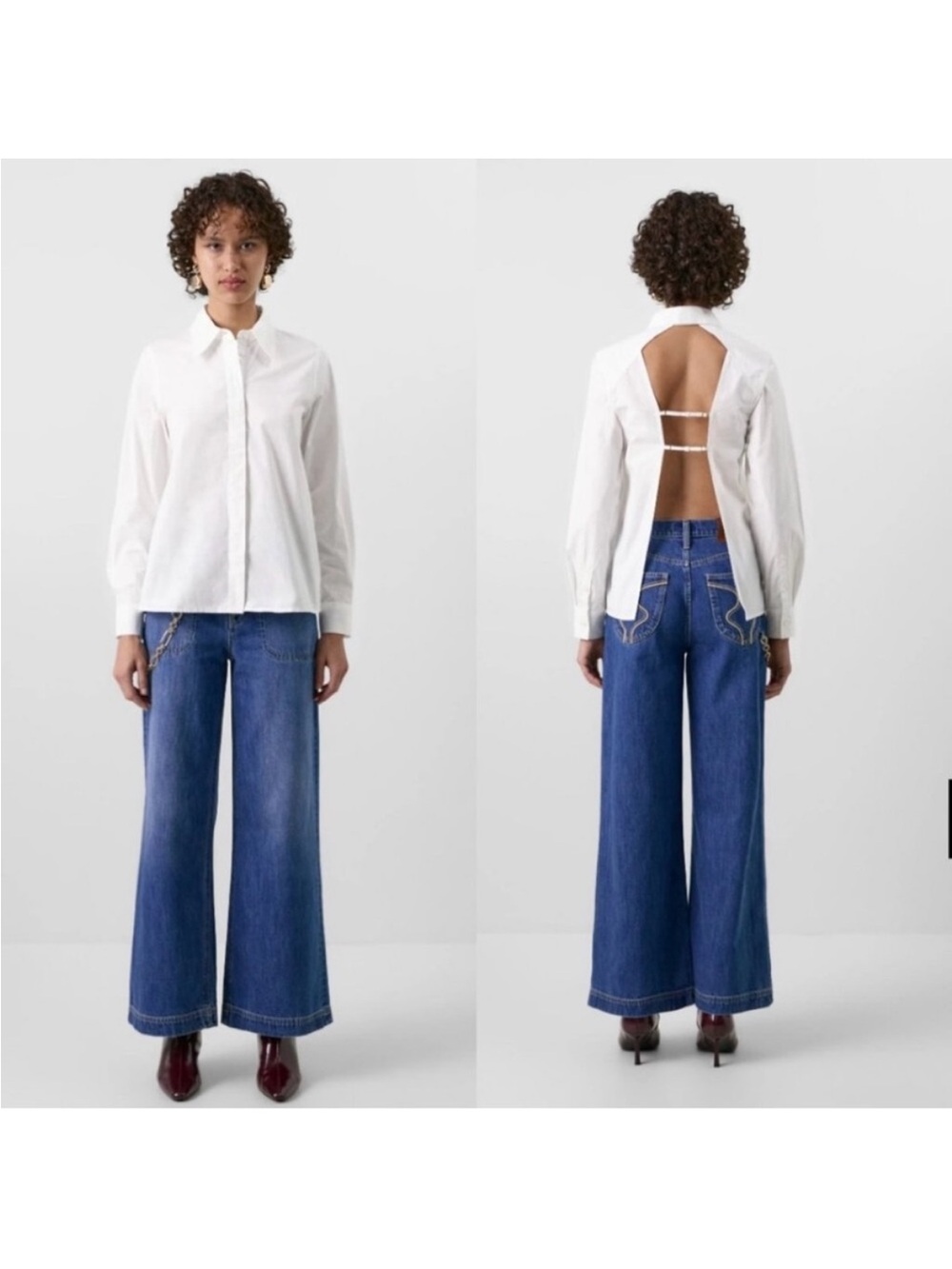 Gap x Cult Gaia Backless Classic Shirt Button-Up
